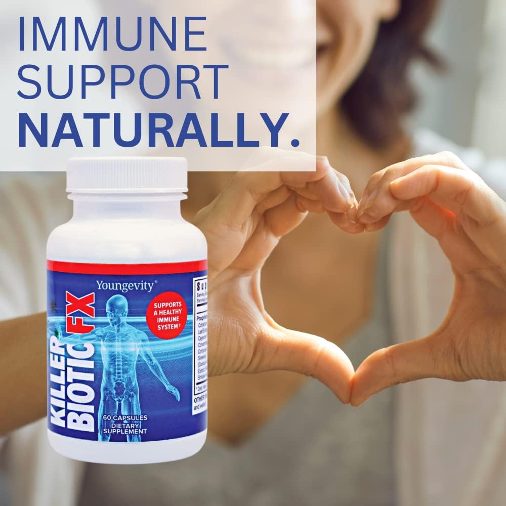 Youngevity Killer Biotic FX - Immune System Support (120 Capsules, 2-Pack) - görsel 3