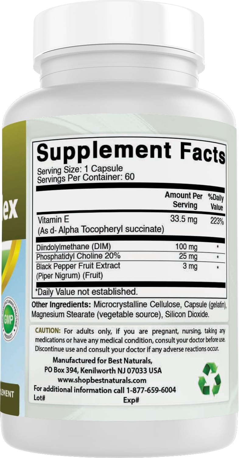 Best Naturals DIM Complex 100 mg, 60 Capsules - görsel 6