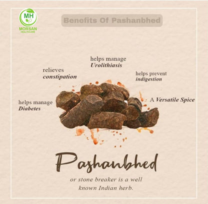 Pashanabheda (Bergenia ligulata) Powder Capsules - 500mg, 240 Vegetable Capsules