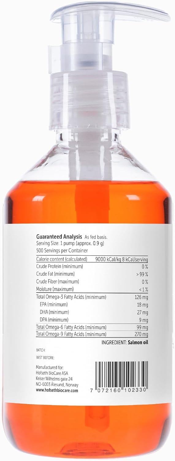 Salmon Oil for Dogs – Healthy Skin & Coat, All Natural Norwegian Fish Oil Food Supplement for Pets, Omega-3 EPA DHA – 16.9 oz - görsel 7