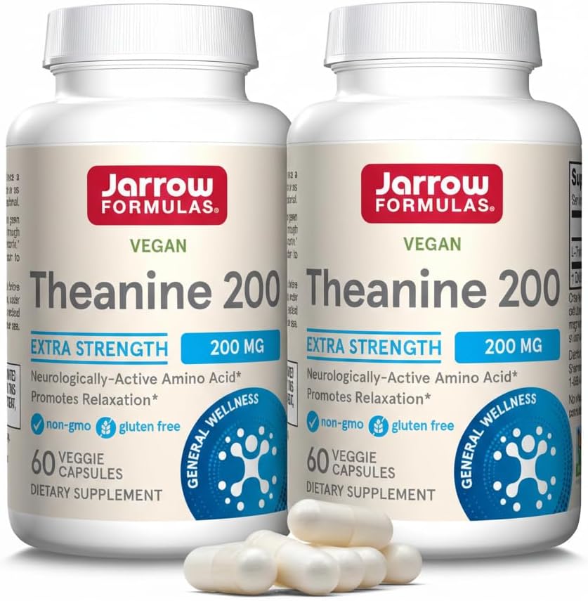 Jarrow Formulae Extra Strength L Theanine 200mg - 60 Vegetable Capsules - görsel 10