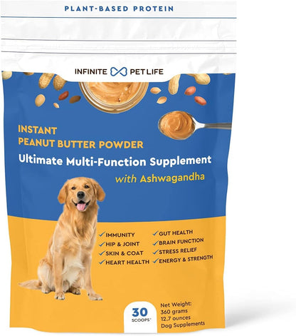 Infinite Pet Life Ultimate Multi-Function Peanut Butter Flavour Dog Vitamin Powder (360 g)