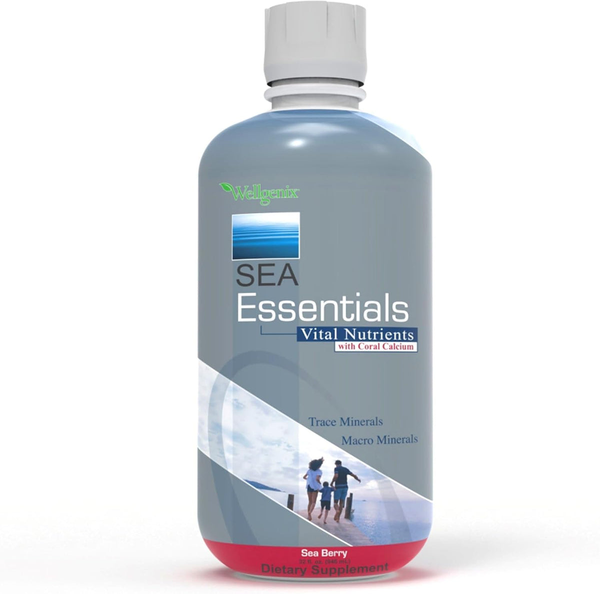Wellgenix Sea Essentials Liquid Trace Minerals with Coral Calcium, 946 ml - görsel 1