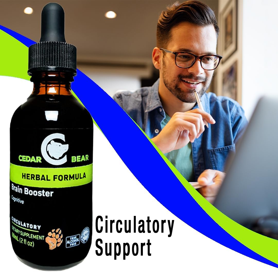 Cedar Bear Brain Booster - Liquid Herbal Supplement for Memory and Vitality Support, 60 ml - görsel 3