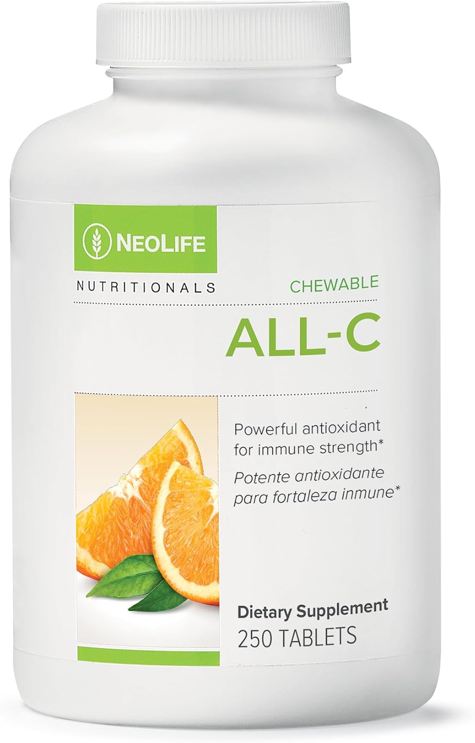 NeoLife All-C Vitamin C Chewable Tablets – Orange Flavour with Bioflavonoid Complex – 250 Tablets - görsel 1