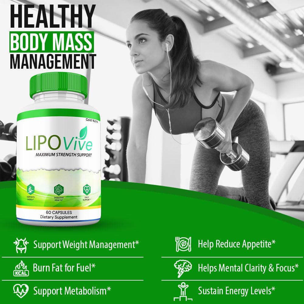 LipoVive Capsules - Maximum Strength Advanced Formula, All Natural Ingredients (5 Pack) - görsel 6