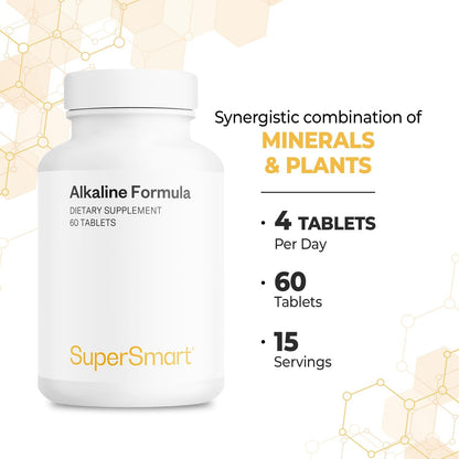Supersmart Alkaline Formula – pH Balance Support with Potassium, Calcium and Magnesium, 60 Tablets