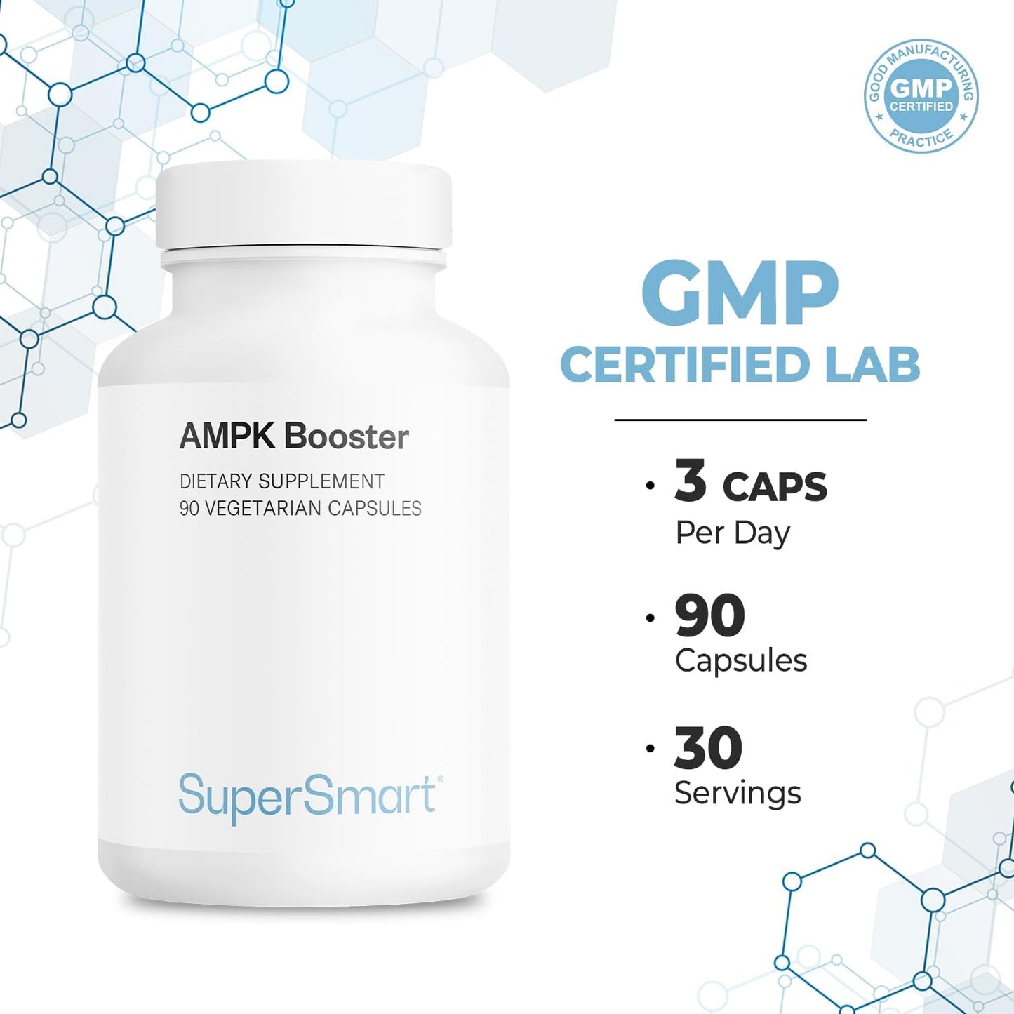 Supersmart AMPK Booster – Metabolic Activator with Berberine, Gynostemma & Fisetin – 90 Vegetarian Capsules - görsel 5