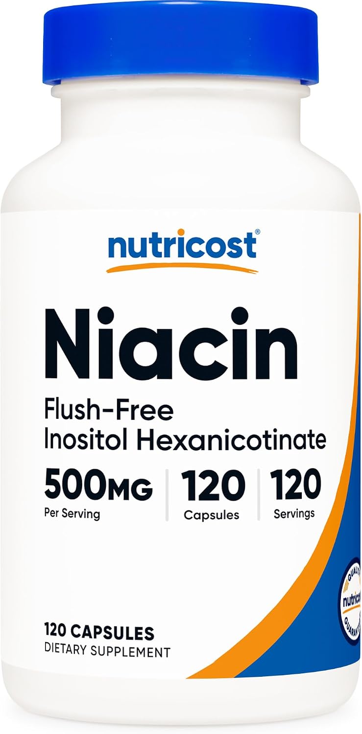 Nutricost Niacin (Flush-Free) Inositol Hexanicotinate 500mg, 120 Capsules - görsel 1