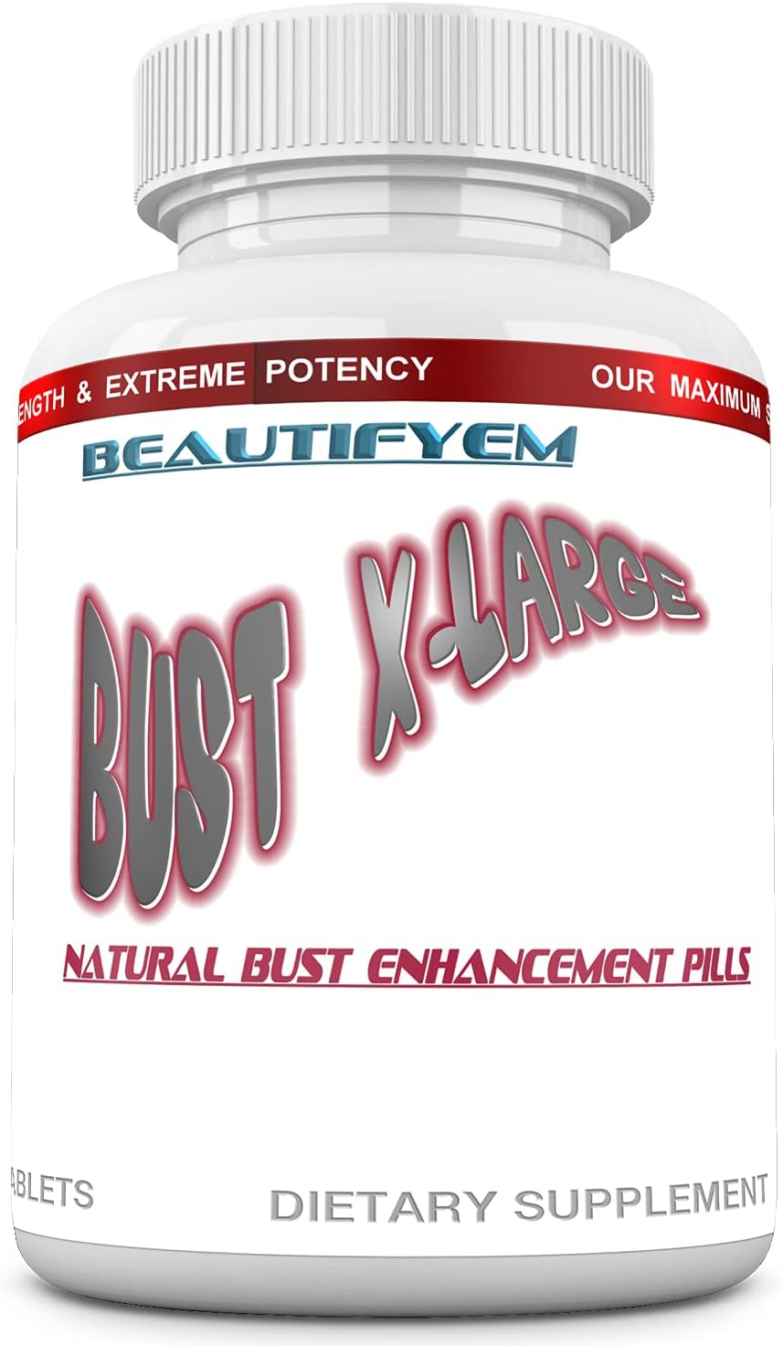 Bust X-Large Breast Enhancement Pills – Herbal Supplement for Bust Support - görsel 1