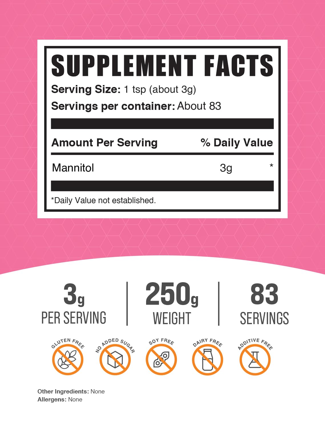 BulkSupplements.com Mannitol Powder – Natural Sweetener & Sugar Substitute - görsel 2