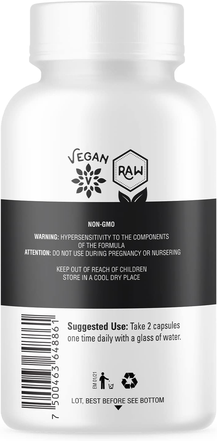 Organic Black Maca 60 Capsules | Natural Supplement with Black Maca Root Powder | Plant-Based Capsules for Energy, Vitality, and Hormonal Balance - görsel 3