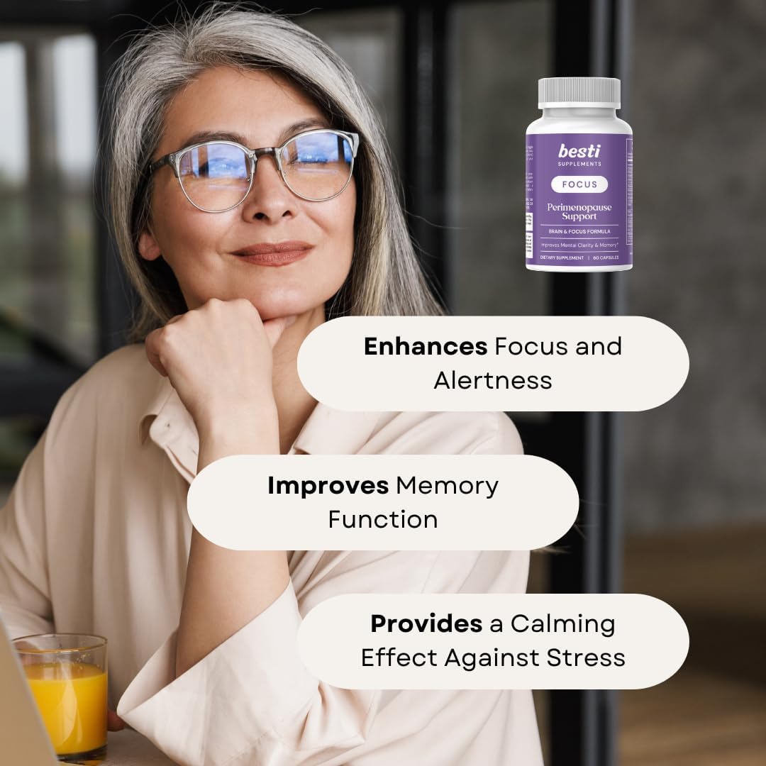 Besti Supplements Focus - Perimenopause Support with Focus+ Formula, 60 Capsules - görsel 2