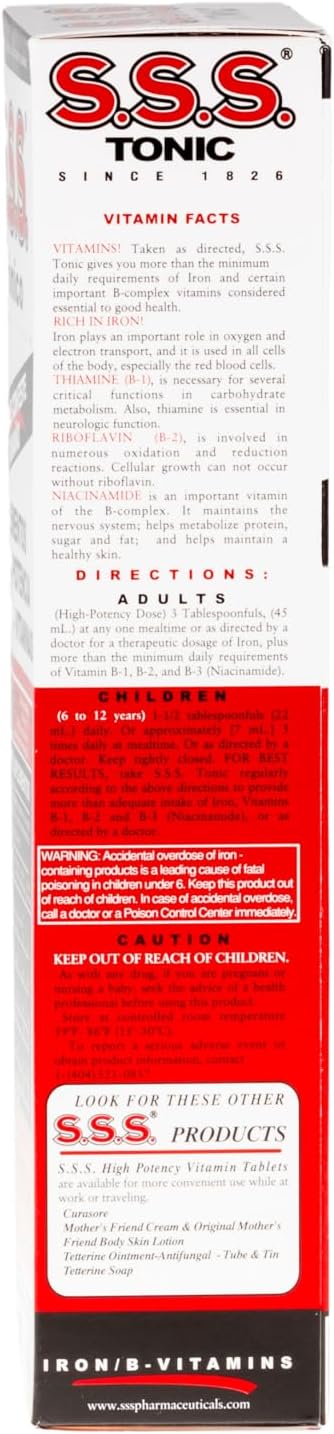 S.S.S. Tonic – High Potency Liquid Iron Supplement with B1, B2, B3 Vitamins - görsel 3
