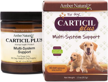 Amber NaturalZ Carticil Plus Herbal Supplement for Dogs, 60-Day Medium Dog Supply