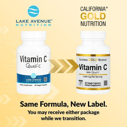 Lake Avenue Vitamin C, Quali-C, 1,000 mg, 60 Veggie Capsules