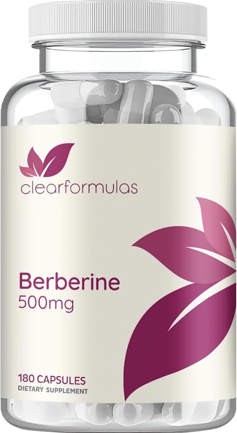 Clear Formulae Berberine Supplement 500mg | Vegan, Non-GMO & Gluten-free (6-Month Supply) - görsel 1
