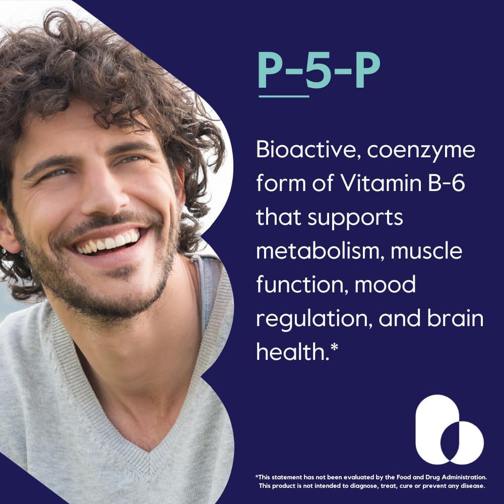 BESTVITE P-5-P 100 mg (120 Vegetarian Capsules) – CoEnzymated Form of Vitamin B6 - görsel 2
