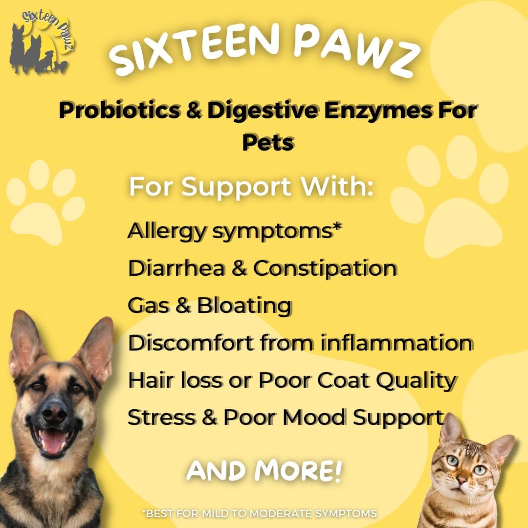 Sixteen Pawz Dog & Cat Probiotics, – CFU Count: The total number of live organisms matters. This jar contains 130 – Image 7