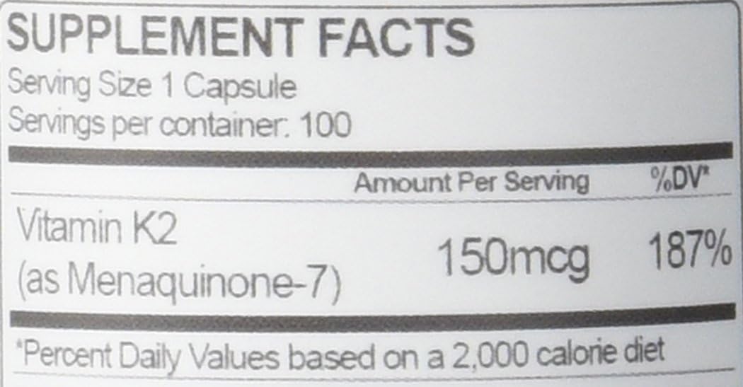 Health As It Ought To Be Vitamin K2 MK-7 150 mcg Supplement – Soya-Free, 100 Capsules - görsel 6