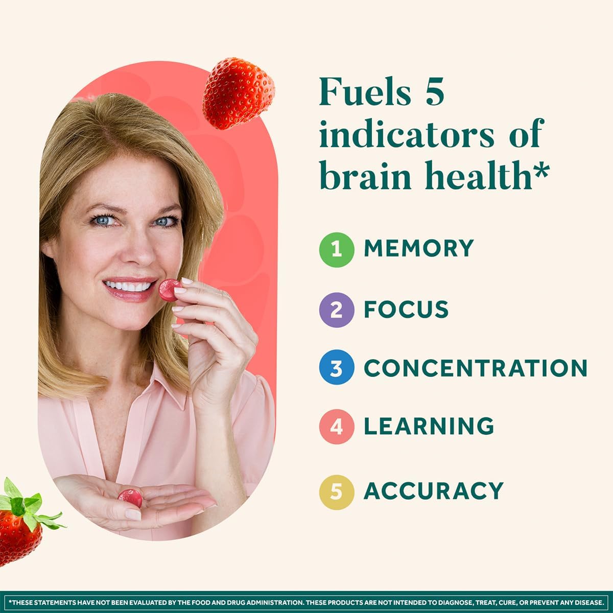 Neuriva Original Brain Health Support Strawberry Gummies - 50 Count (Pack of 3) - görsel 7