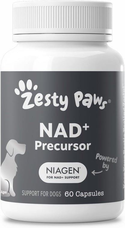 Zesty Paws NAD+ Precursor Supplement for Dogs - with Niagen - 60 Capsules