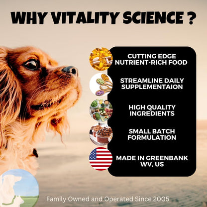 Vitality Science Zeolite Plus for Dogs - Immune Support, pH Balance, Energy Support (900g)