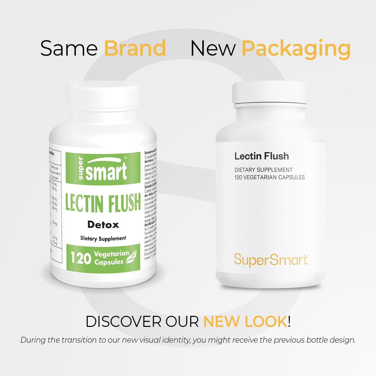 Supersmart Lectin Flush – Lectin Blocker Supplement for Digestive Support & Detox – Non-GMO & Gluten-free – 120 Vegetarian Capsules - görsel 2