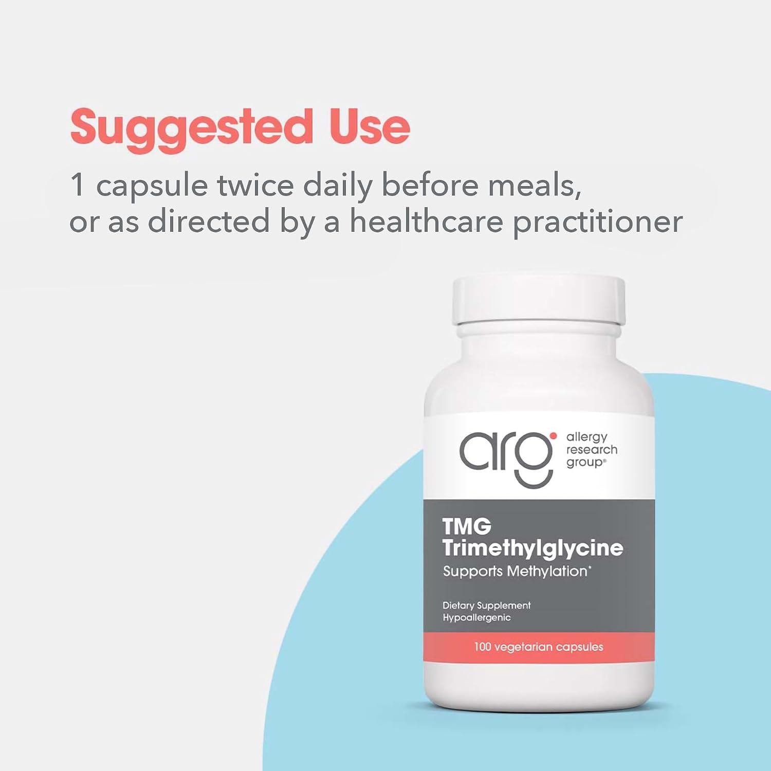 ARG TMG Trimethylglycine – 750 mg, 100 Capsules - görsel 6