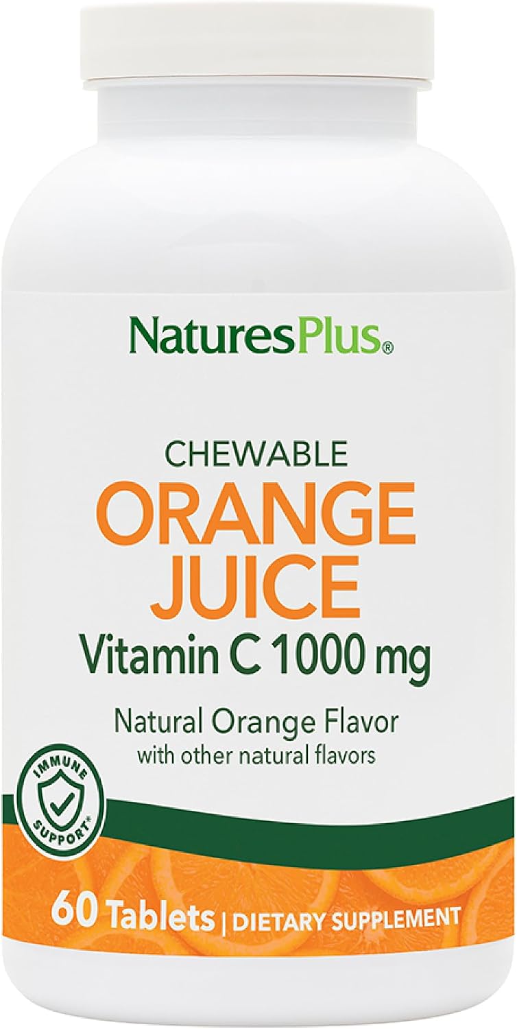 NaturesPlus Orange Juice Chewable Vitamin C, 250 mg – 90 Tablets - görsel 7