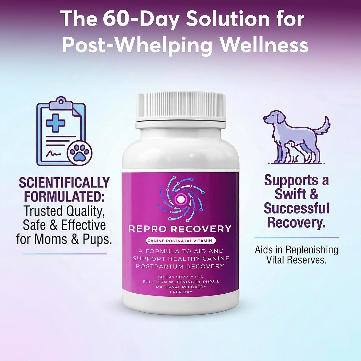 ReproNatal™ Canine Postnatal and Postpartum Vitamin Capsules (60-Day Supply) - görsel 4