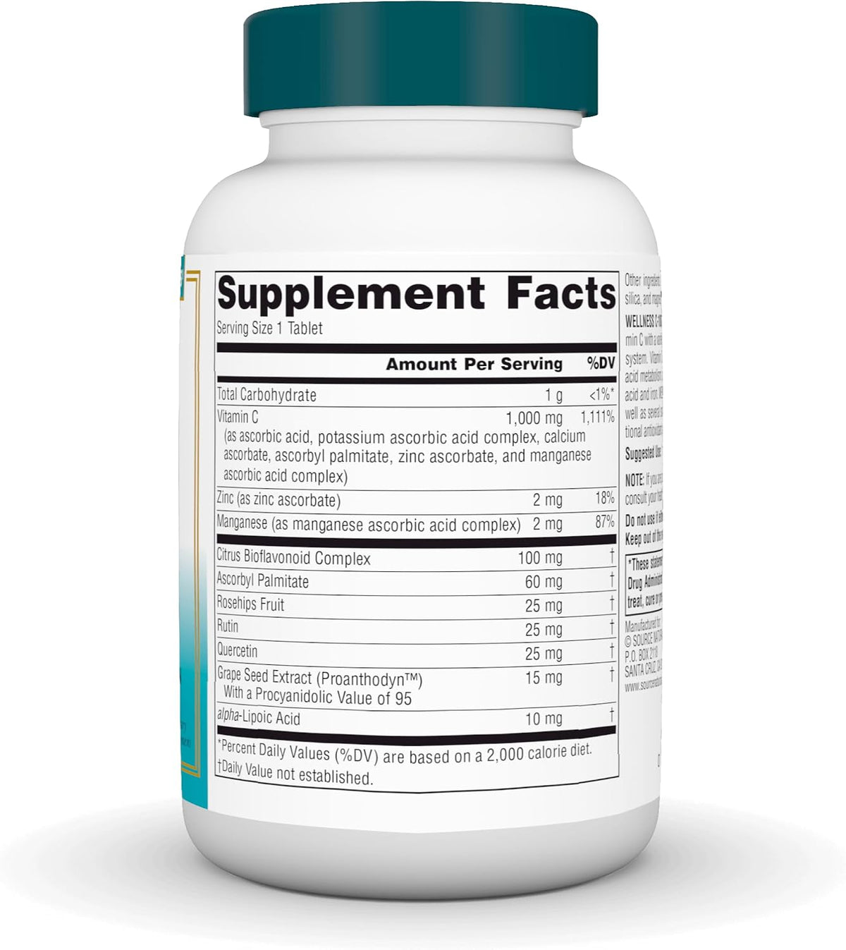 Source Naturals Wellness C-1000 - 50 Tablets - görsel 2