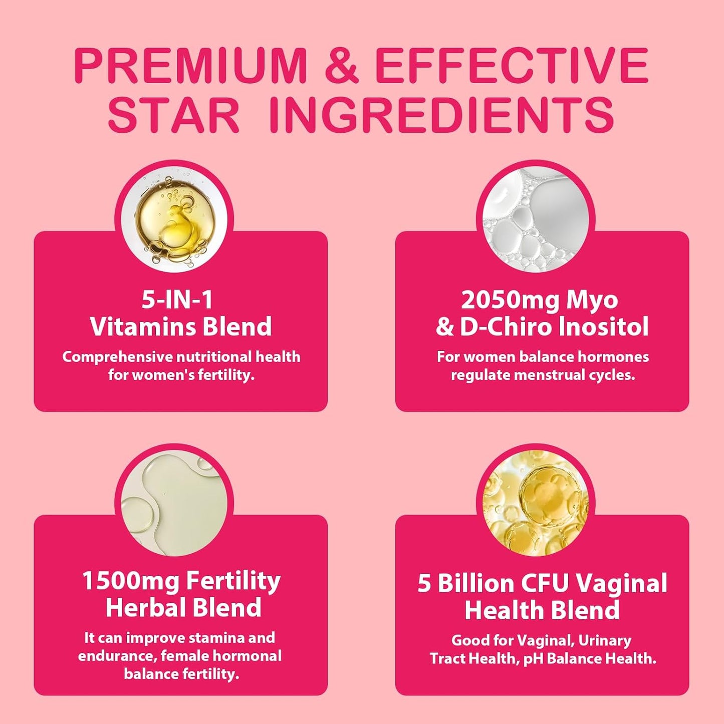 Fertility Supplements for Women with Myo-Inositol & D-Chiro Inositol, Folate, and Herbs – Prenatal Gummies (Raspberry) - görsel 4