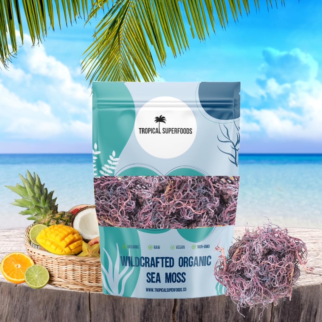 100% Wildcrafted Full Spectrum Purple Sea Moss – Sun-Dried, 92 Minerals (113g) - görsel 3