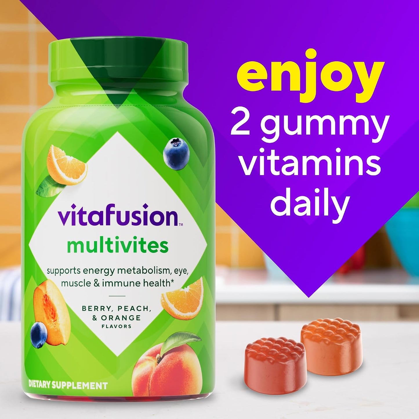 Vitafusion Multivitamin Gummies – 120 Count – Adult Gummy Vitamins for Men and Women - görsel 8