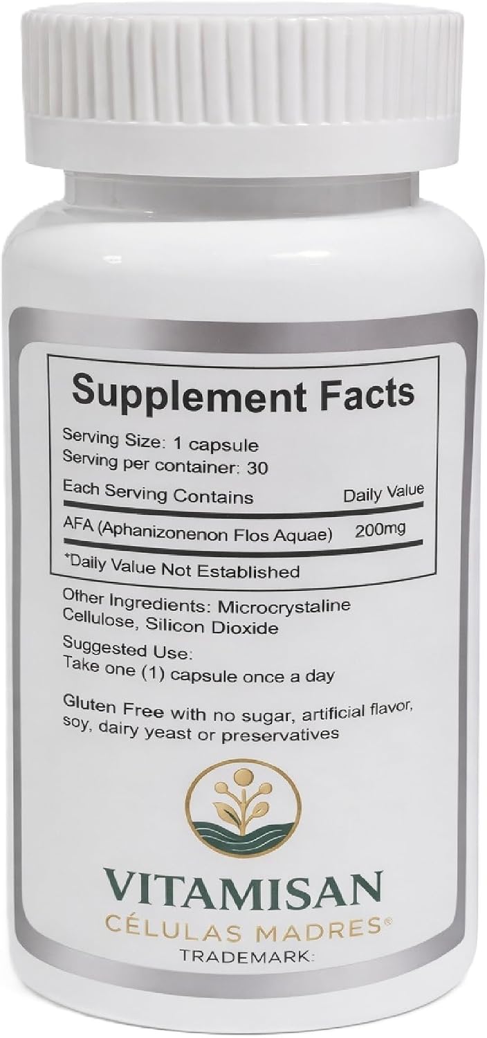 Celulas Madres (AFA) Aphanizomenon flos-aquae Stem Cell Enhancer - 2 Bottles (120 Capsules) - görsel 2