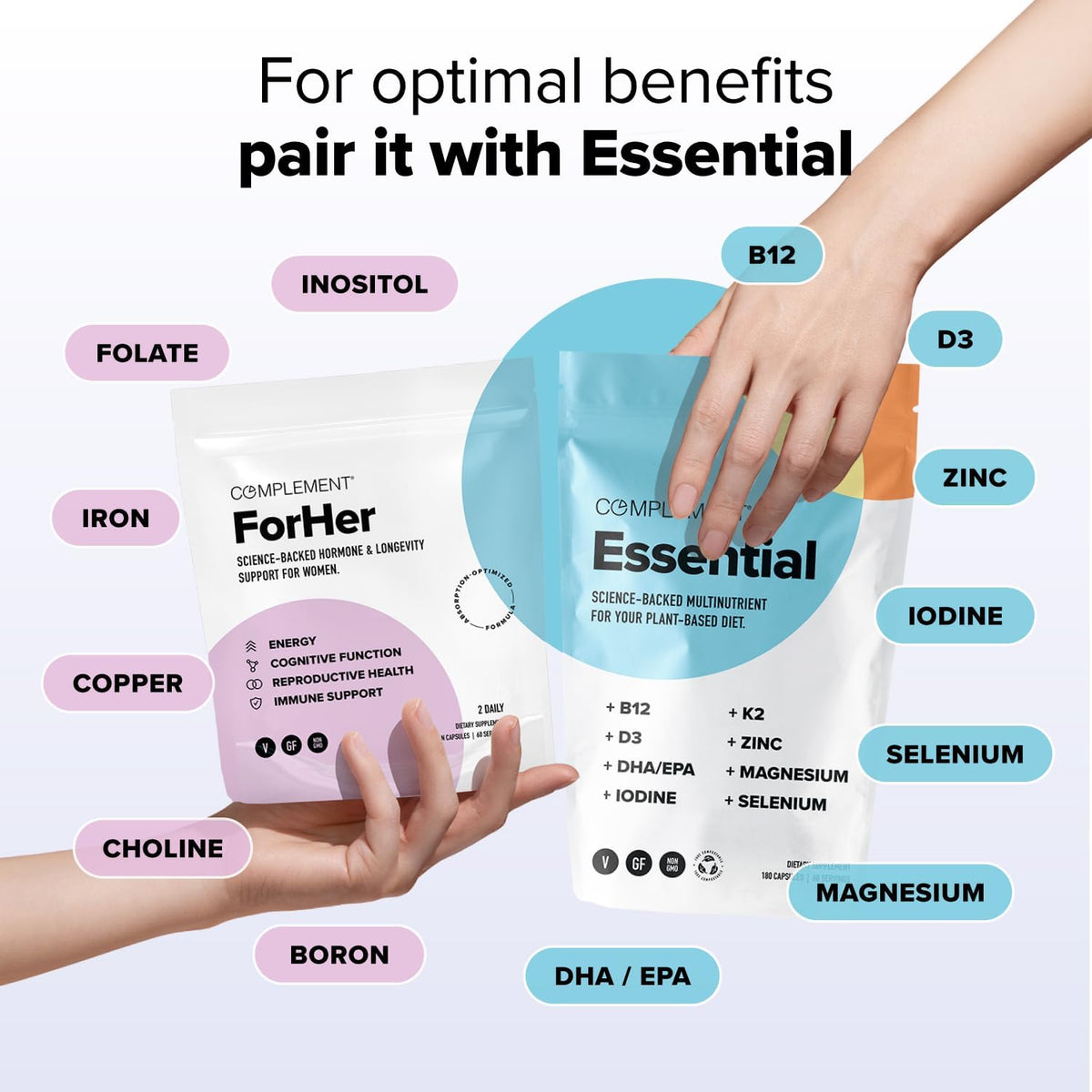 COMPLEMENT ForHer Women’s Multivitamin with Inositol - For Hormone Support & Immunity (120 Capsules) - görsel 4