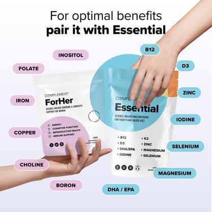COMPLEMENT ForHer Women’s Multivitamin with Inositol - For Hormone Support & Immunity (120 Capsules)