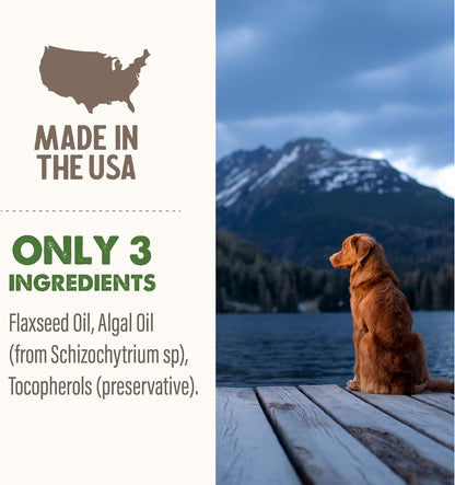 Grizzly Pet ProductsAlgal Plus Omega 3-6-9 Food Supplement for Dogs and Cats, 16 Ounce Bottle