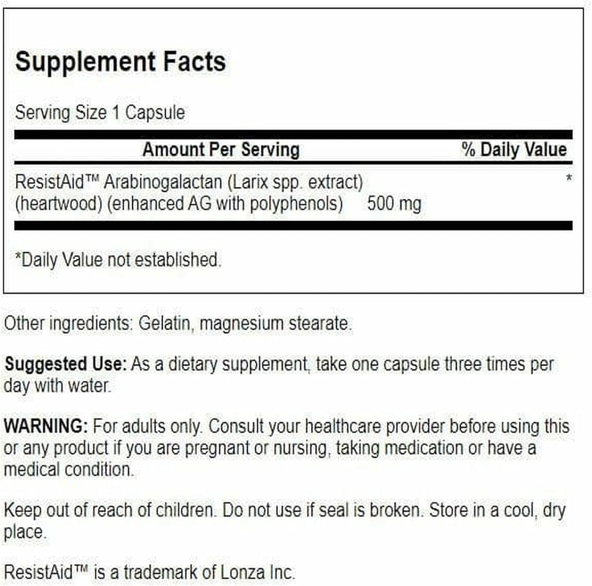 Swanson Larch Tree Arabinogalactan 500 mg, 90 Capsules - görsel 2