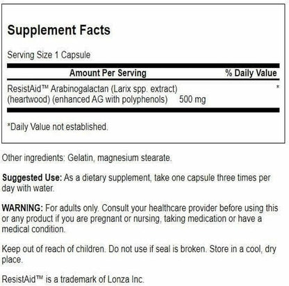 Swanson Larch Tree Arabinogalactan 500 mg, 90 Capsules