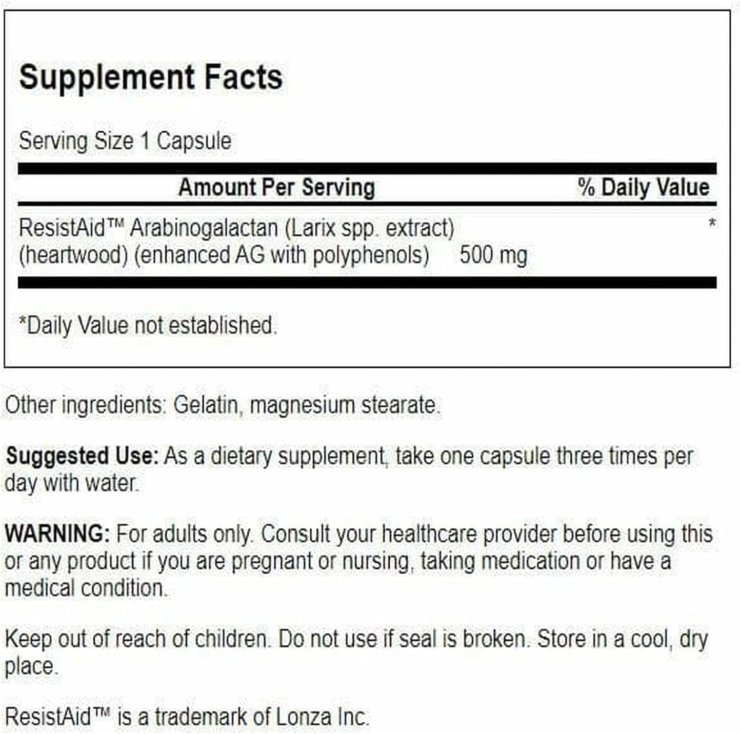 Swanson Larch Tree Arabinogalactan 500 mg, 90 Capsules - görsel 2