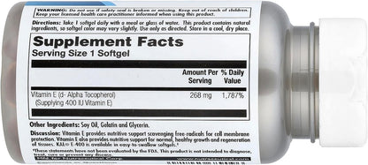 KAL Vitamin E, 268 mg (400 IU), 90 Softgel Capsules