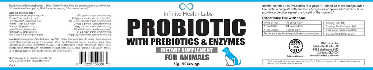 Probiotics for Dogs and Cats – Vet Formulated Prebiotic & Enzyme Powder – 200 Servings (50 g) - görsel 8