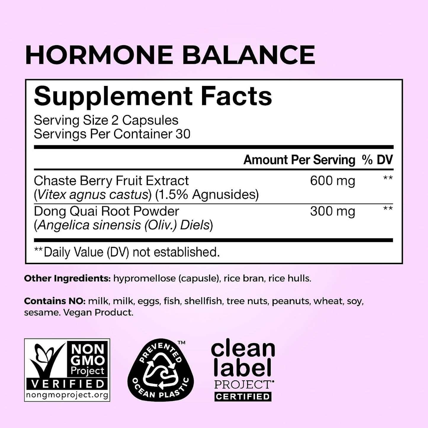 HUM Hormone Balance – Chasteberry & Dong Quai, 60 Vegan Capsules for Women - görsel 4