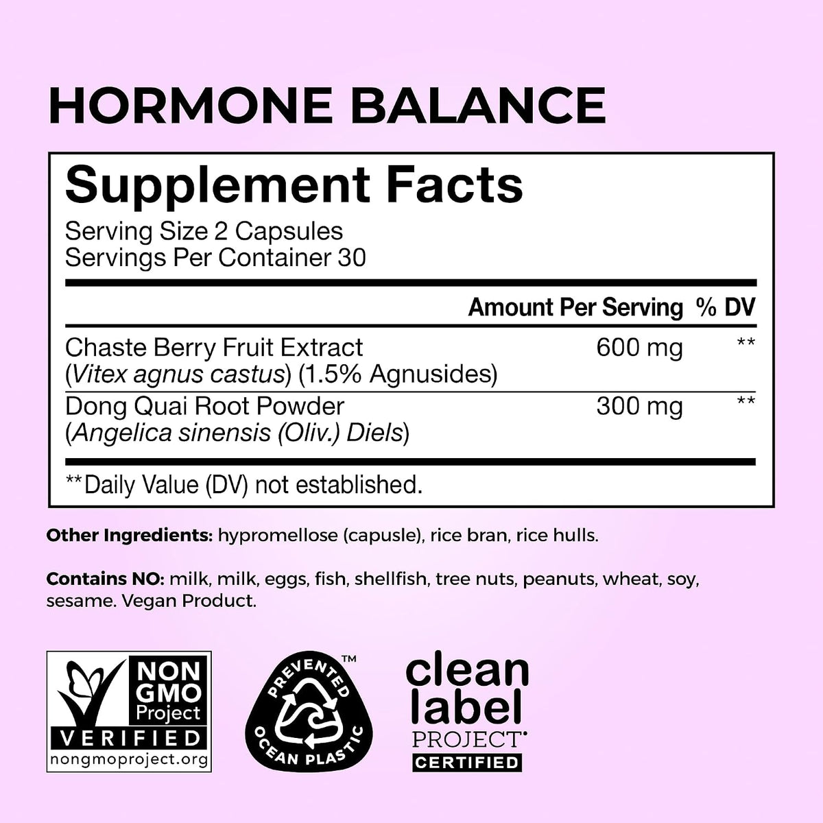 HUM Hormone Balance – Chasteberry & Dong Quai, 60 Vegan Capsules for Women - görsel 4