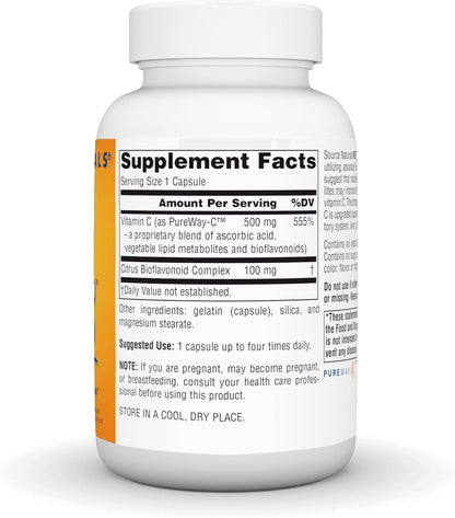 Source Naturals Metabolic C, Optimised Vitamin C, 500 mg - 90 Capsules