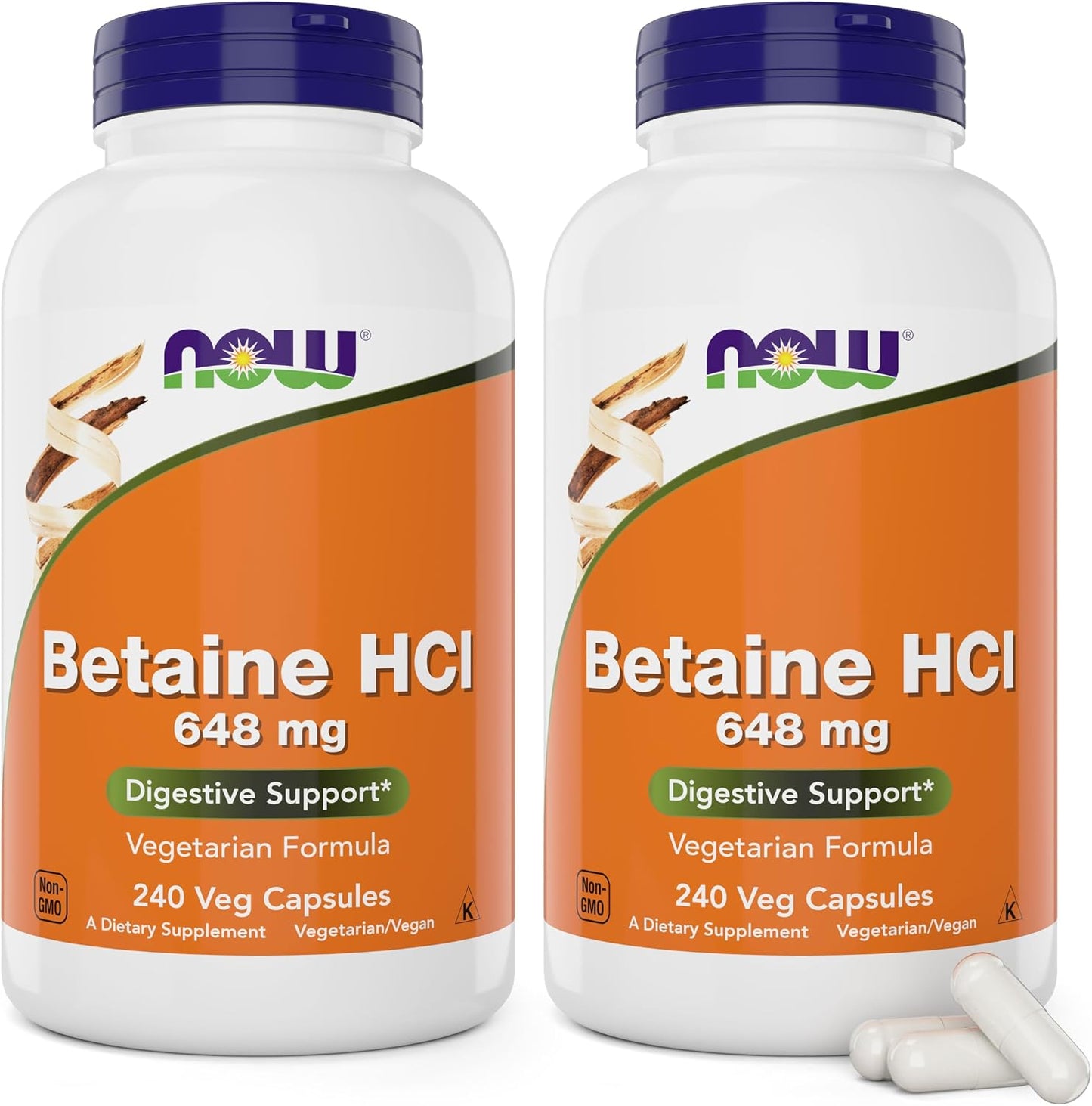 NOW Foods Betaine HCl 648 mg, Vegetarian Formula, 120 Veg Capsules - görsel 9