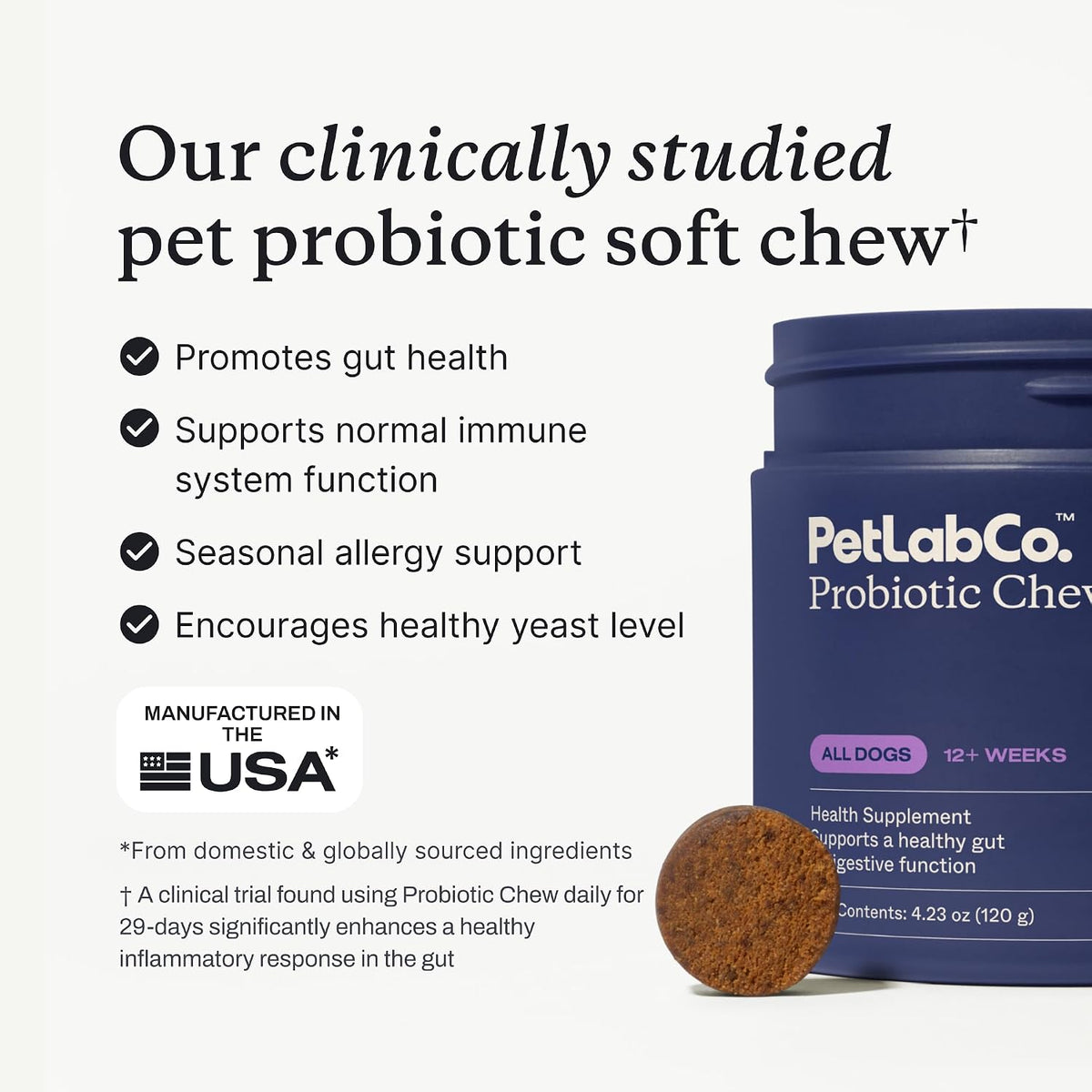 PetLab Co. Probiotics for Dogs - Salmon Flavour - 30 Soft Chews (Pack of 2) - görsel 4