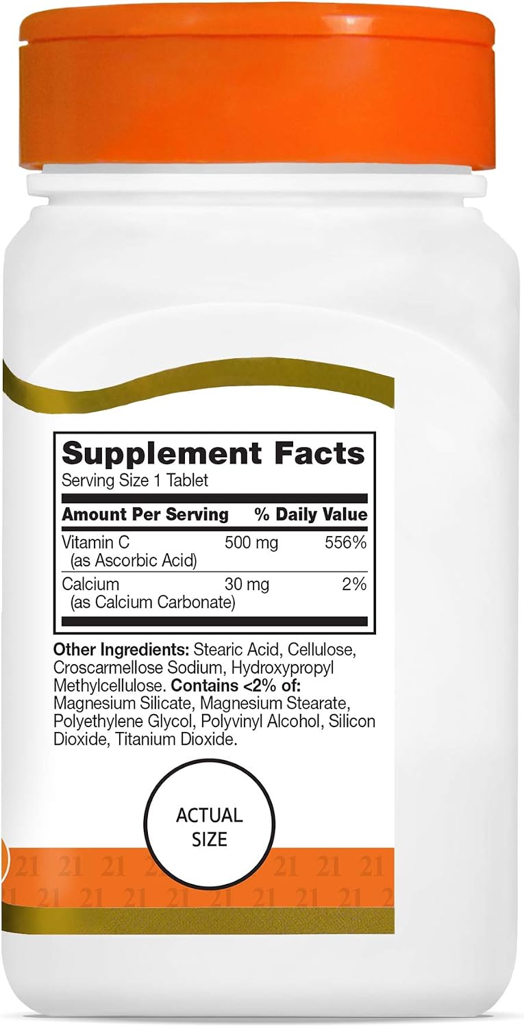 21st Century Vitamin C 500 mg Tablets, 110 Count (Pack of 3) - görsel 9